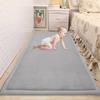 Waigg Kii Baby Crawling Mat, Soft Coral Velvet Rug, Non-Slip Tatami Yoga Mat, 80 x 150 x 2 cm, Gray view 1