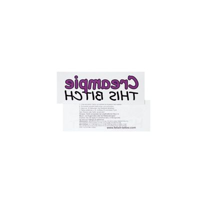 5 x “Creampie This Bitch” Temporary Tattoos – Pink and Black