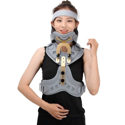 Portable Breathable Head and Cervicothoracic Orthosis, Adjustable Cervical Traction Brace