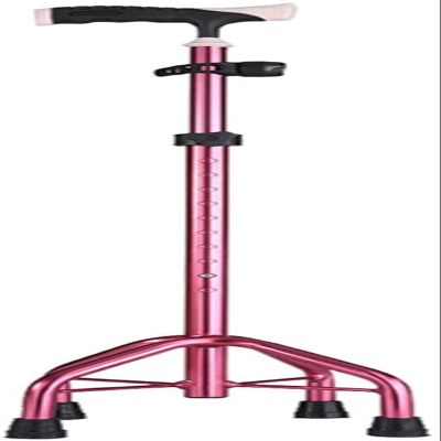 Walking Cane with 4-Leg Non-Slip Base, Lightweight Aluminum Alloy, Ergonomic Sponge Handle