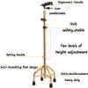 Walking Cane with 4-Leg Non-Slip Base, Lightweight Aluminum Alloy, Ergonomic Sponge Handle view 3