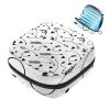 Sanitary Pad Storage Bag for Girls, Large-Capacity Travel Makeup Organizer, Arrow Pattern view 1