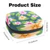 Menstrual Storage Bag with Zipper for Pads and Tampons, Colorful Lotus Pattern view 3
