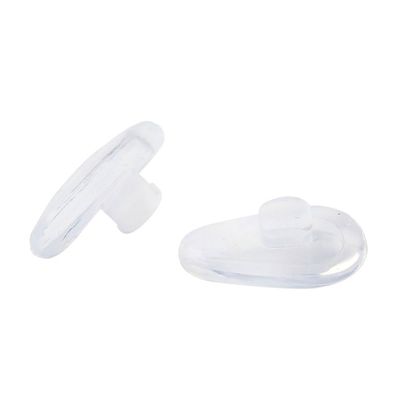Uinfhyknd Soft Oval Silicone Nose Pads for Glasses, Clear, 5 Pairs