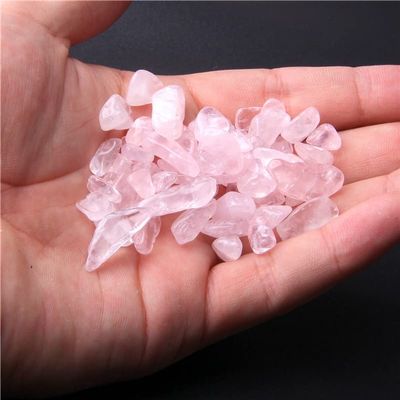 HZLXF1 20 g/50 g Natural Stone Rock Gravel Crystal Tumbled Stone for Decorative Aquarium Stones (Color: 10 Pink Crystal, Size: 100 g)