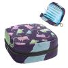 Women's Menstrual Product Storage Bag with Zipper, Green and Blue Mouse Design view 1