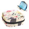 Women's Menstrual Product Storage Bag with Zipper, Birds, Cat and Floral Design view 1