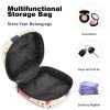 Women's Menstrual Product Storage Bag with Zipper, Birds, Cat and Floral Design view 4