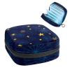 Portable Menstrual Product Storage Bag with Zipper, Snowflake and Star Pattern view 1