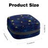 Portable Menstrual Product Storage Bag with Zipper, Snowflake and Star Pattern view 2