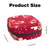 Women's Menstrual Product Storage Bag, Red Japanese Period Pouch with Zipper view 2