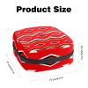 Women's Menstrual Product Storage Bag, Red Geometric, Zippered view 2