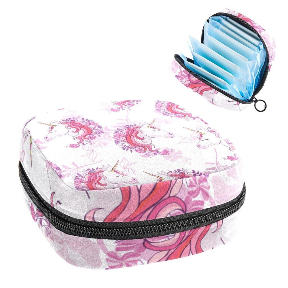 Women's Unicorn Period Product Storage Bag with Zipper