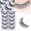 5 Pairs of Glitter False Eyelashes, Black view 2