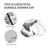 Watercolor Panda Shower Cap with Cute Animal and Summer Flower Design view 3