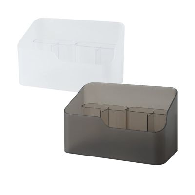2-Pack Makeup Organizers with Brush Holder and Removable Compartments