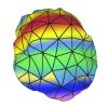 Geometric Reusable Waterproof Shower Cap with PEVA Lining view 2