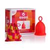 Asan Menstrual Cup - Easiest Period Cup to Insert and Remove - Special Ring Design - Medical-Grade Silicone - Developed in the USA (Light/Moderate Flow) view 1