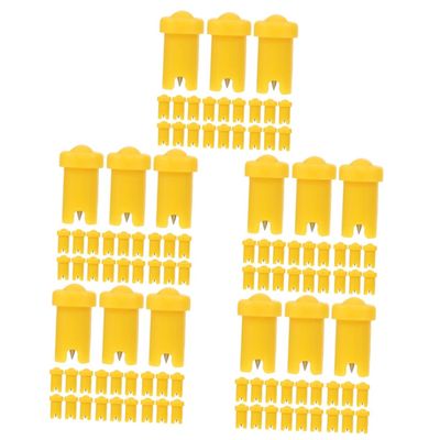 minkissy 500-Piece Eyelash Glue Bottle Needles, Anti-Clogging Needles for Lash Extensions, Yellow