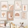 HLSHOE Unicorn Alpaca Rainbow Cactus Boho Nursery Canvas Wall Art, 40 x 50 cm, Unframed, Color 11 view 2