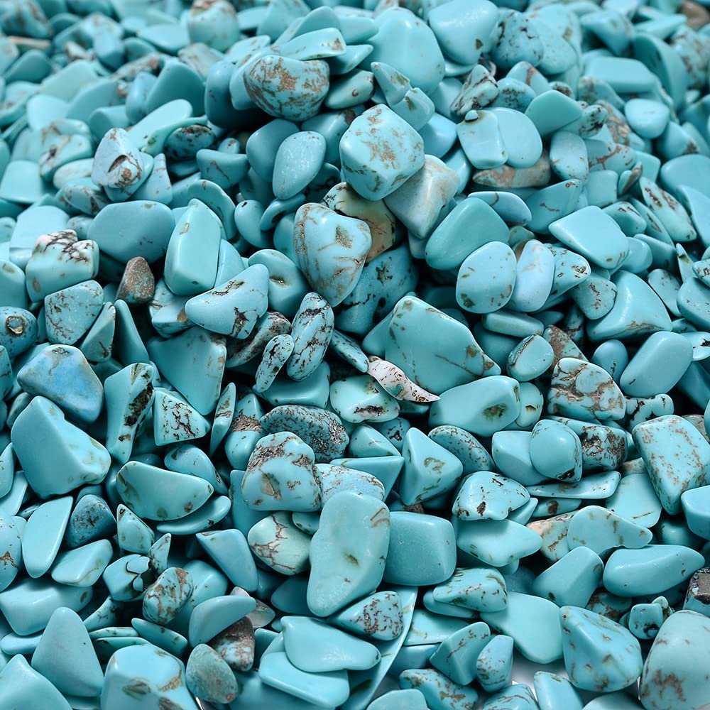 HZLXF1 Natural Irregular Turquoise Gravel Crystals, 30 g / 50 g / 100 g
