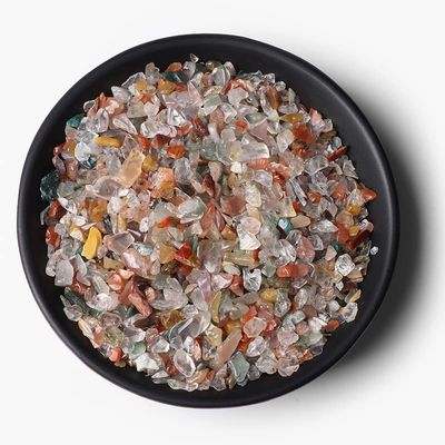 HZLXF1 Natural Gravel, Black Obsidian and White Quartz, No. 13 Mixed Quartz, 50 g