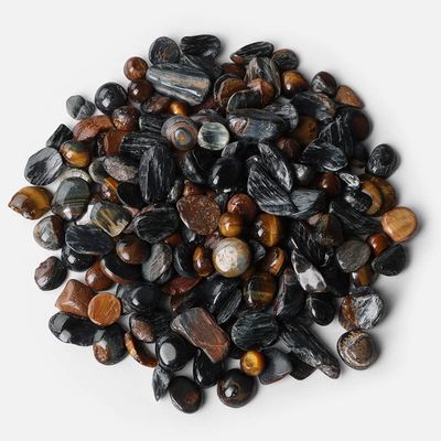 HZLXF1 59 mm Natural Crystal Gravel, Labradorite Agate Ore Chips for Aquariums and Home Décor, No. 28 Tiger Eye, 100 g