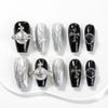 Sun&Beam Handmade Press-On Nails, Medium Ballerina, Black (#044 L) view 1