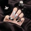 Sun&Beam Handmade Press-On Nails, Medium Ballerina, Black (#044 L) view 2
