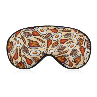 Chicken Steak Eggs Weighted Sleep Mask with Adjustable Headband