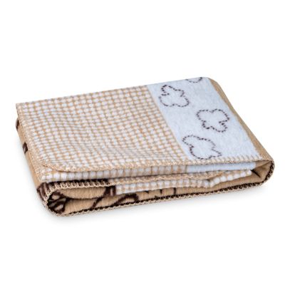Julius Zöllner Jacquard Cuddle Cotton Blanket | 75 x 100 cm | Made in Germany | 100% Cotton | OEKO-TEX Standard 100 | Sleepy Bear