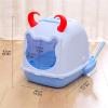 SUNESA Large Covered Cat Litter Box with Scoops, Blue view 2
