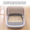 SUNESA Large Covered Cat Litter Box with Scoops, Blue view 3