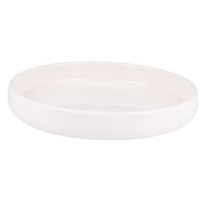 Mipcase Ceramic Reptile and Turtle Water and Food Bowl, White