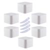 LusDoly 6-Pack 50 ml White Plastic Cream Jars with Lids and 4 Spoons view 1