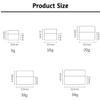 LusDoly 6-Pack 50 ml White Plastic Cream Jars with Lids and 4 Spoons view 2