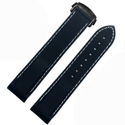 FFHAO Rubber Watch Band for Omega Seamaster 300 and Speedmaster, 20 mm, 22 mm, Agate