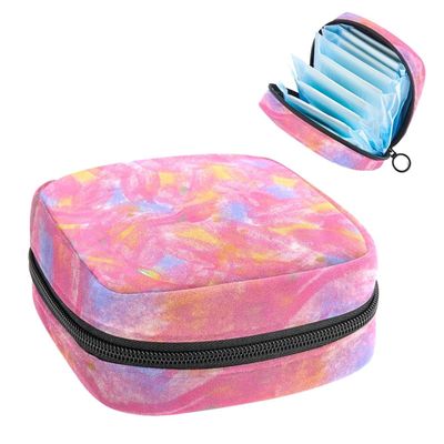 Women's Period Product Storage Pouch with Zipper, Abstract Pattern