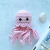 Small Light Pink Crocheted Cotton Yarn Jellyfish view 2