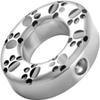 NOBRIM Silver Pet Ash Memorial Necklace Urn with Black Paw Print view 3