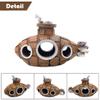 HyzaPhix Brown Submarine Aquarium Decoration and Fish & Shrimp Hiding Cave view 2