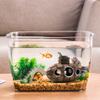 HyzaPhix Brown Submarine Aquarium Decoration and Fish & Shrimp Hiding Cave view 3