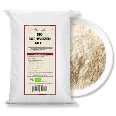 Kamelur Organic Buckwheat Flour from EU Farming (5 kg)