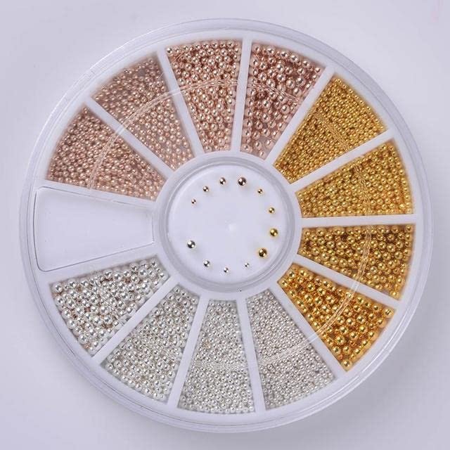 HAVLOC Small Irregular Mixed-Color Pearl Rhinestones for 3D Nail Art