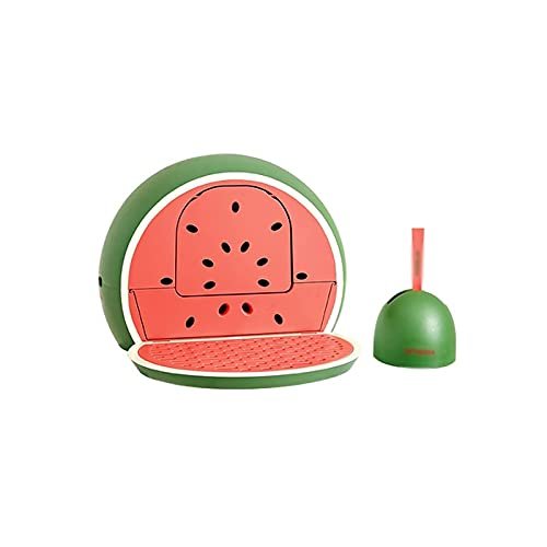 SUNESA Fully Enclosed Watermelon-Shaped Cat Litter Box with Scoop, Drawer Style (Color A)