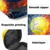 Ice Fire Baseball Period Pad Storage Bag with Zipper, Portable Menstrual Cup Bag for Teens and Women view 3