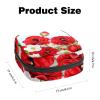 Women's Sanitary Pad Storage Bag, Large-Capacity Travel and Makeup Organizer, Red Poppy Floral Pattern view 2