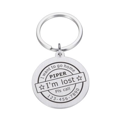 Engraved Pet ID Tag, Personalized Dog and Cat Name Tag, Silver, 22.4 x 20 mm