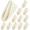 ADJAN Dinner Napkins, 12 Pieces, 50 cm, Square Satin Fabric, Off White view 1