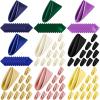 ADJAN Dinner Napkins, 12 Pieces, 50 cm, Square Satin Fabric, Off White view 2
